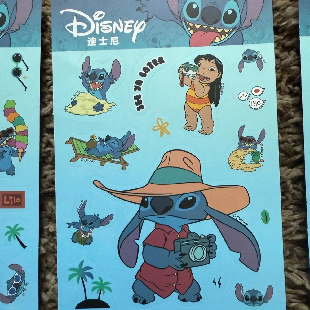 Lot of 8 Sheets Set Lilo & Stitch stickers
